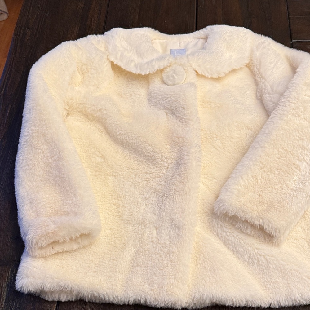 Bella Bliss Soft Cream Kids Coat